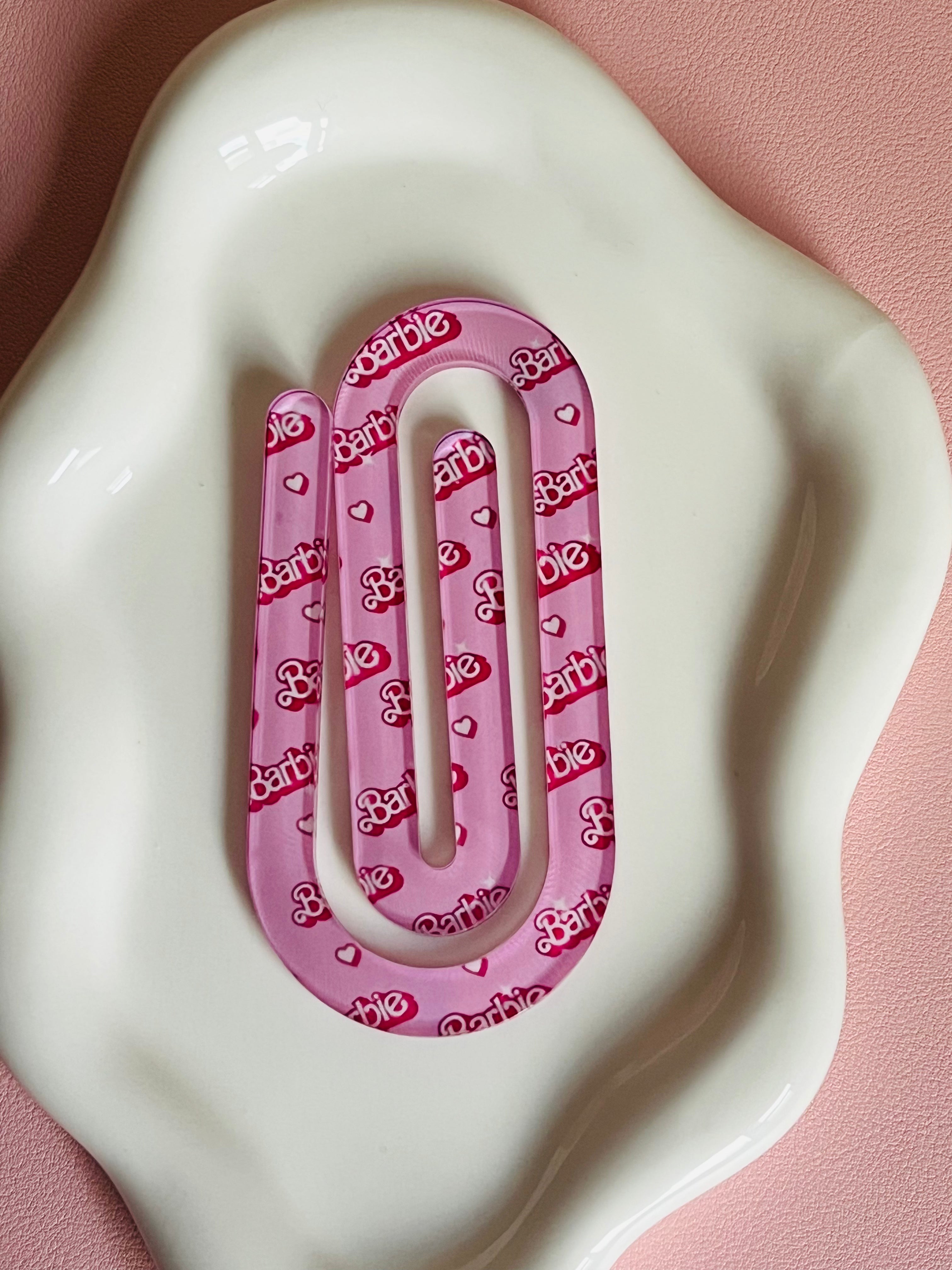 Pink Barbie PaperClip Bookmark